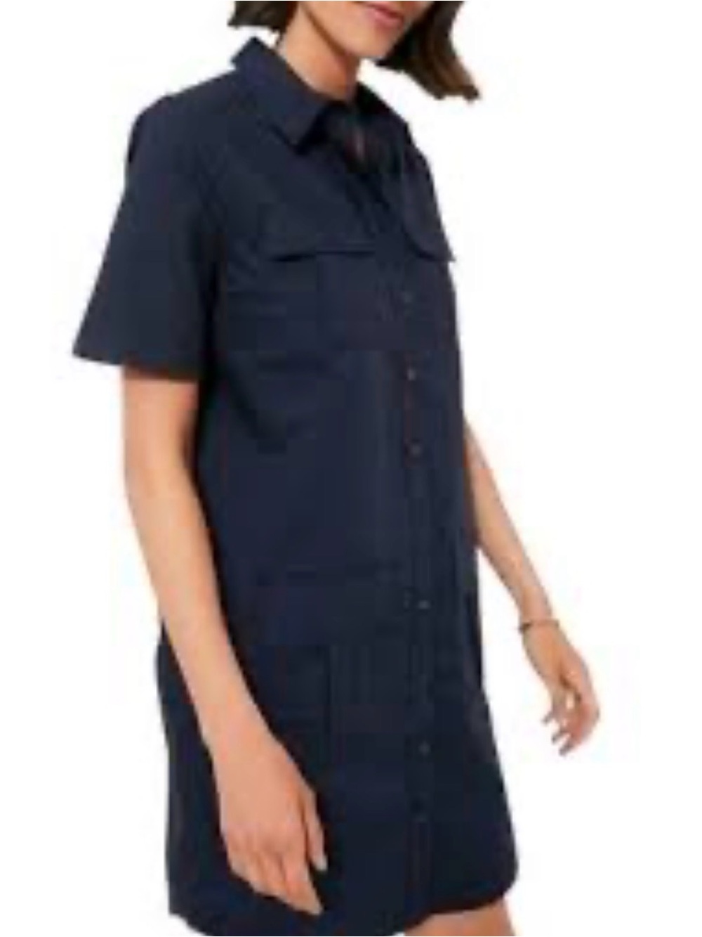 Tuckernuck Navy Short-Sleeve Shirt Dress